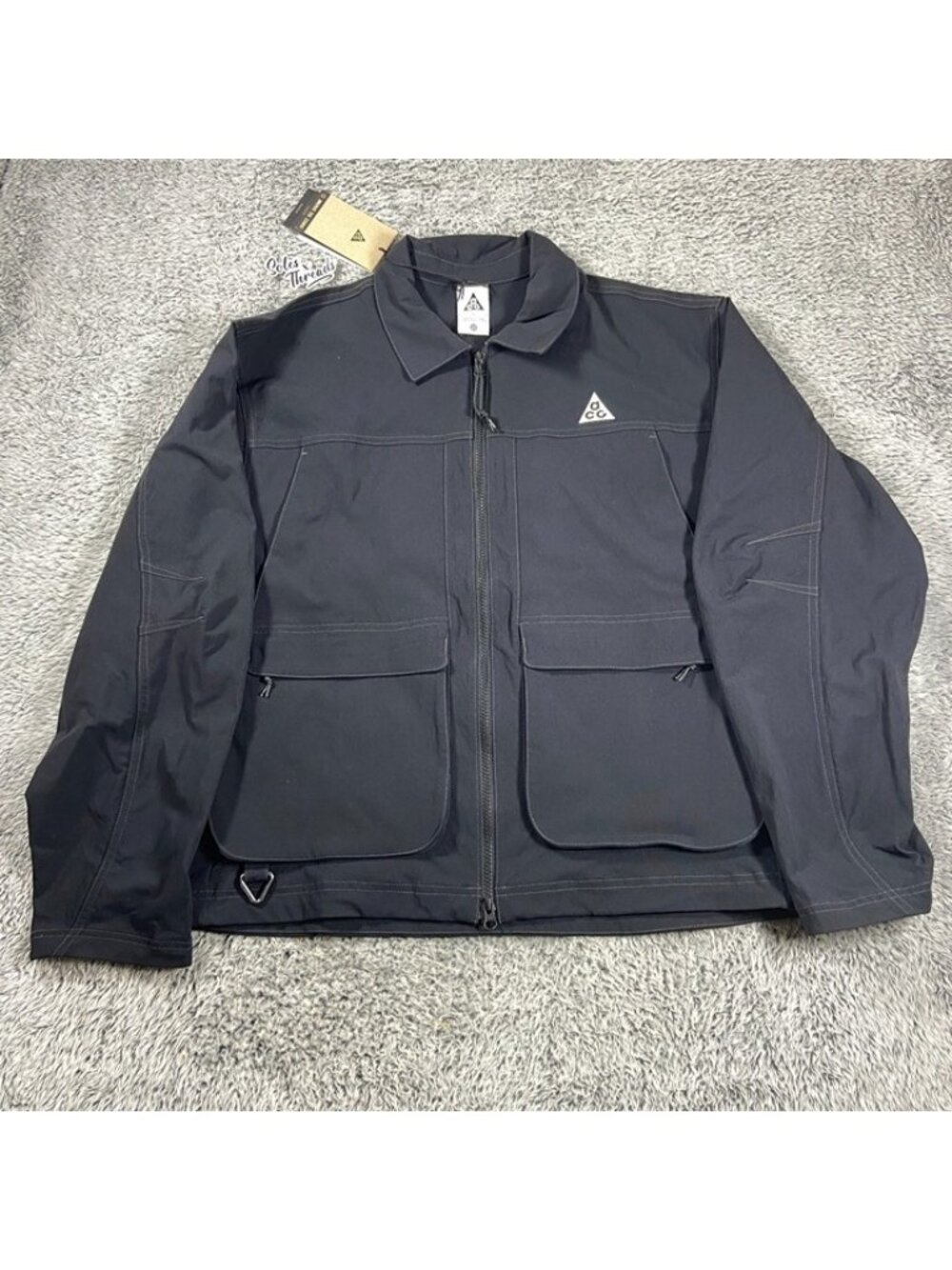 Nike ACG Smith Summit UV Jacket Size Medium Men Black White HV0598-010